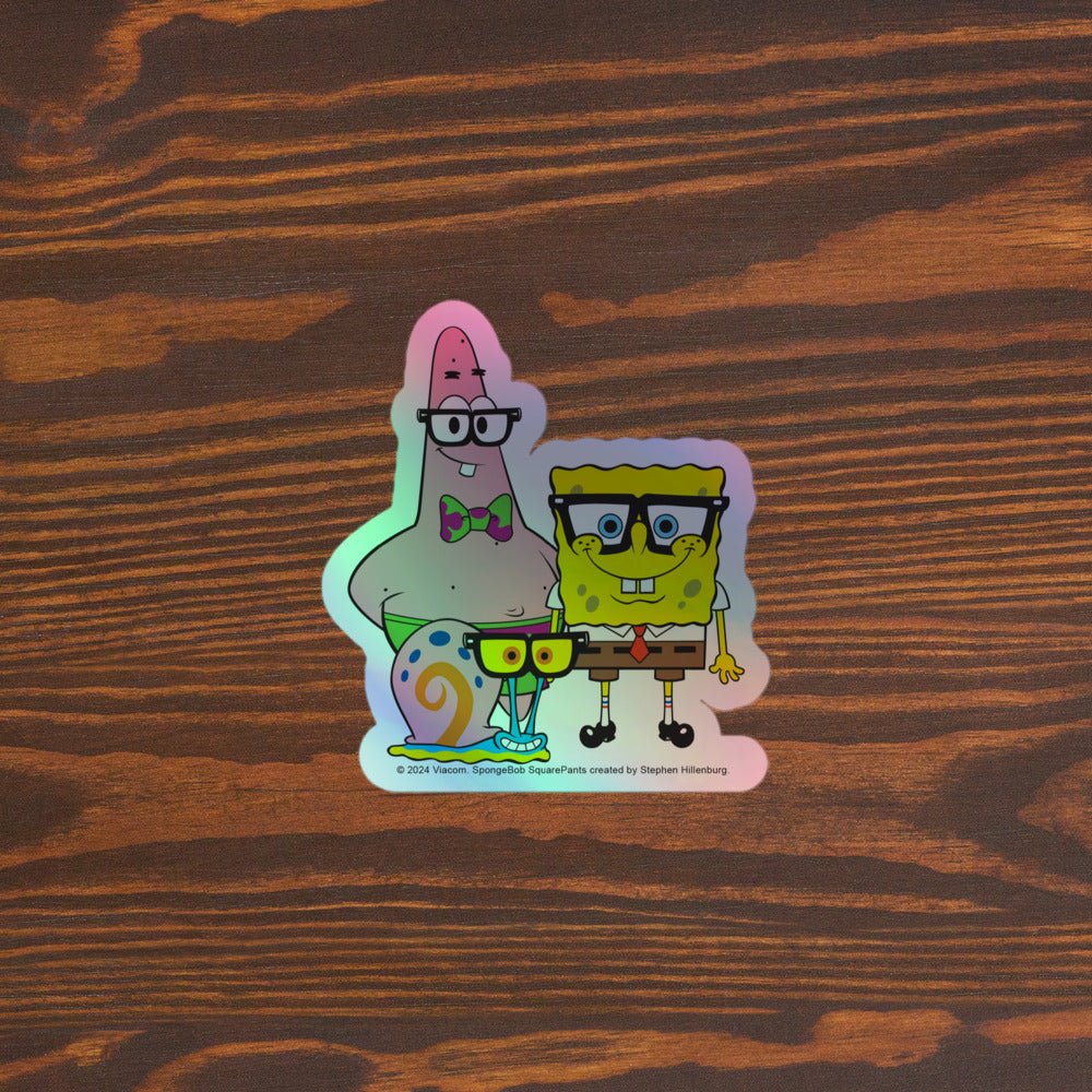 SpongeBob SquarePants Nerdy Holographic Sticker - Paramount Shop