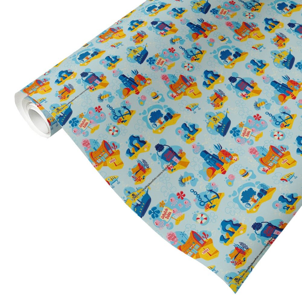 SpongeBob SquarePants Places Gift Wrap - Paramount Shop