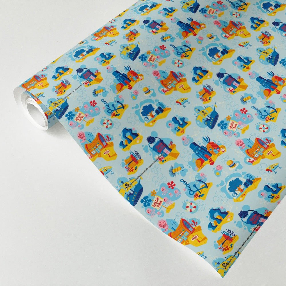 SpongeBob SquarePants Places Gift Wrap - Paramount Shop