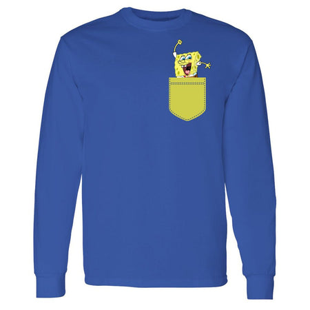 SpongeBob SquarePants Pocket 20th Anniversary Adult Long Sleeve T - Shirt - Paramount Shop
