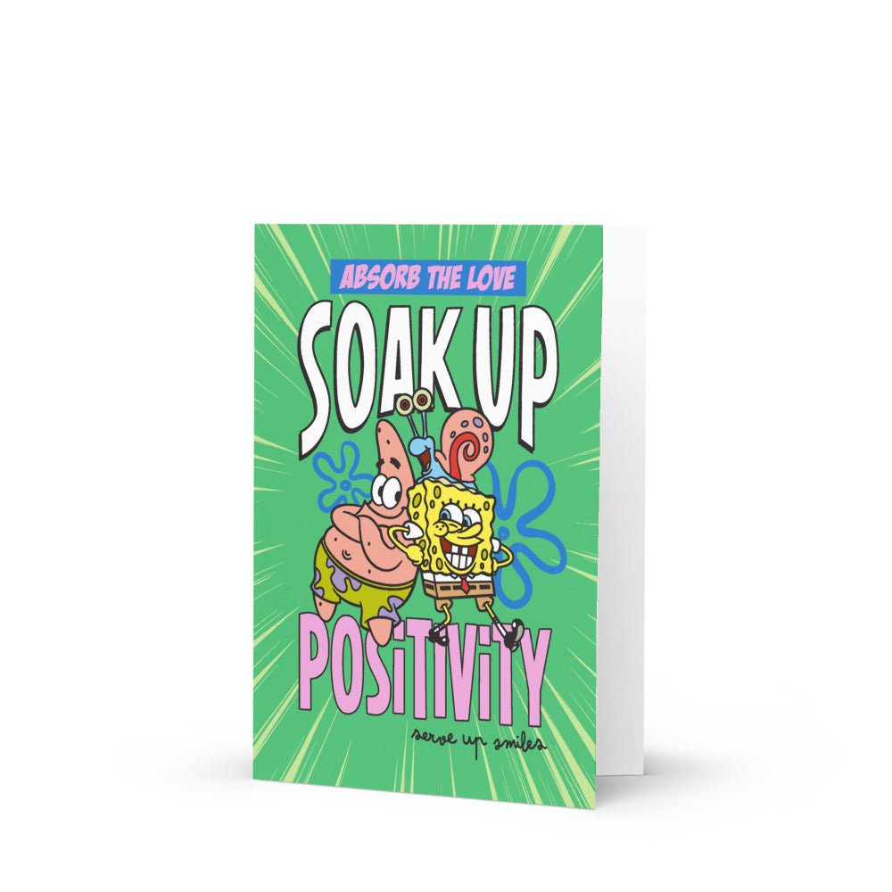 SpongeBob SquarePants Soak Up Positivity Greeting Card - Paramount Shop