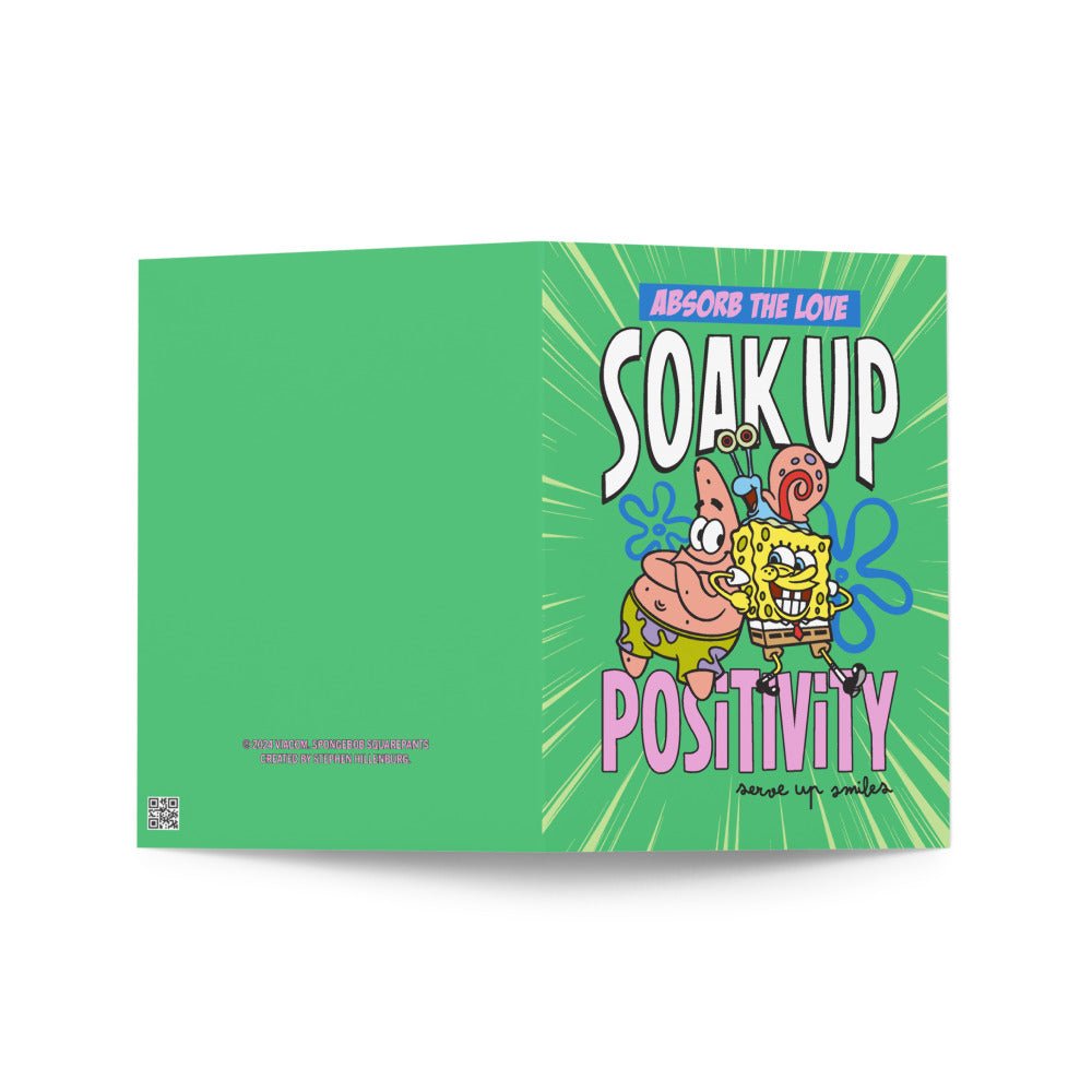 SpongeBob SquarePants Soak Up Positivity Greeting Card - Paramount Shop