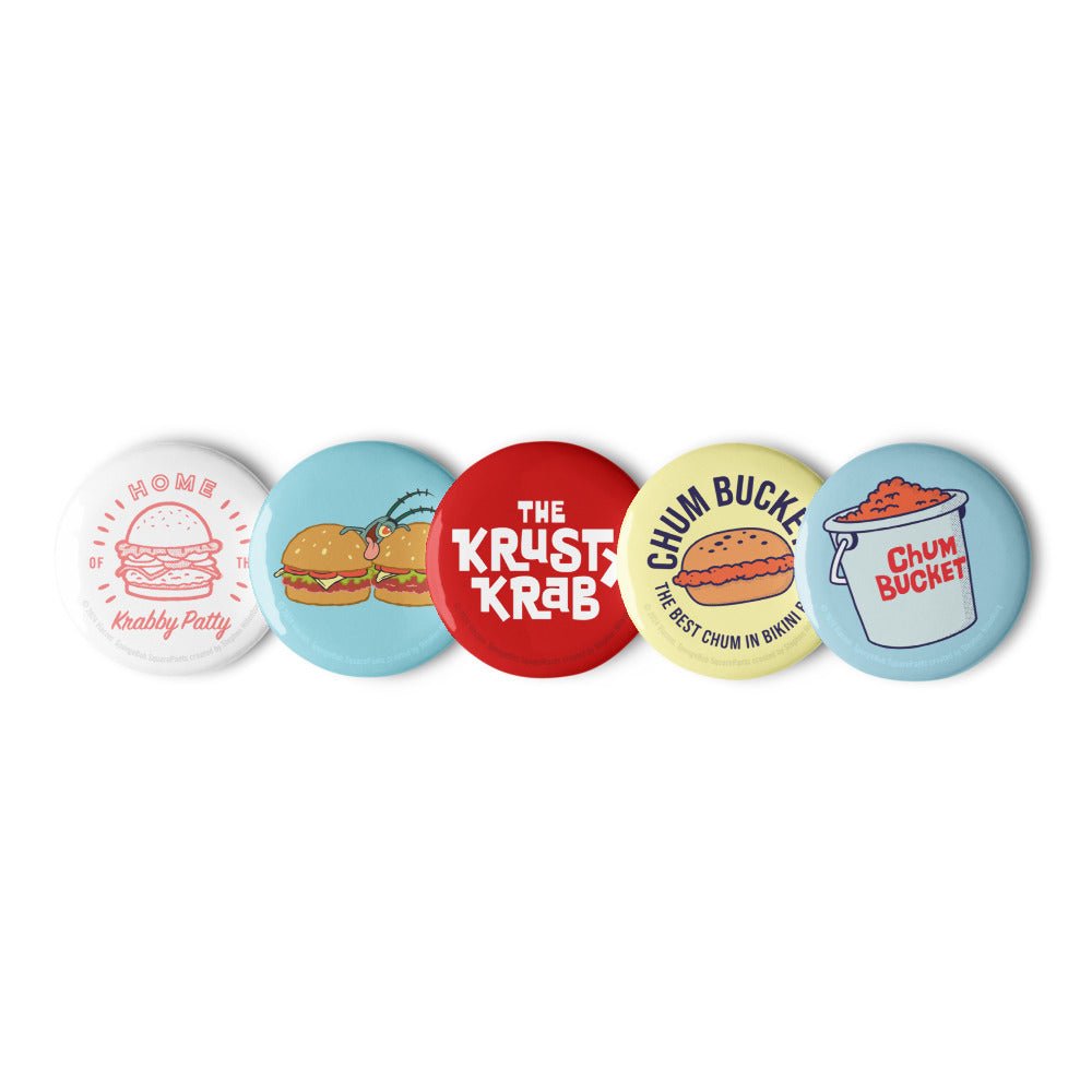 Spongebob Squarepants The Krusty Krab and The Chum Bucket Pin Set - Paramount Shop