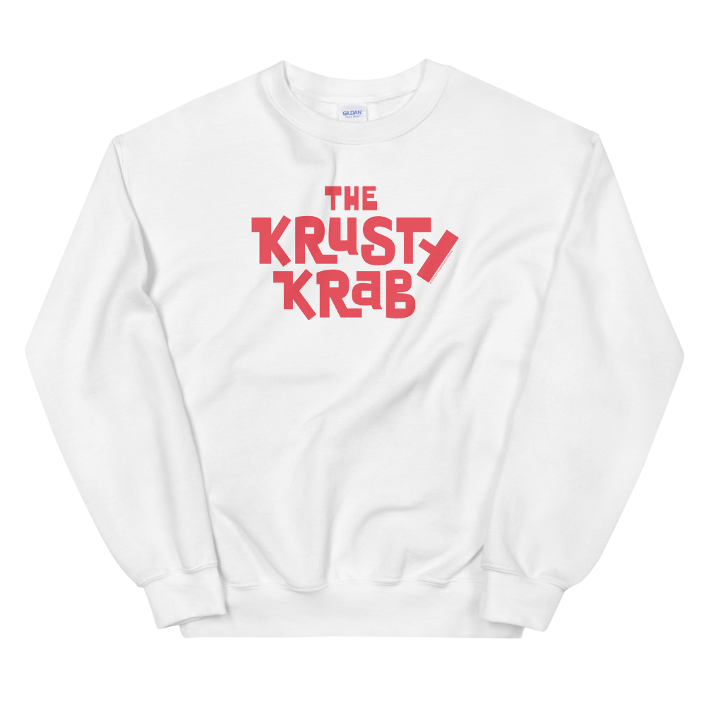 SpongeBob SquarePants The Krusty Krab Logo Fleece Crewneck Sweatshirt - Paramount Shop