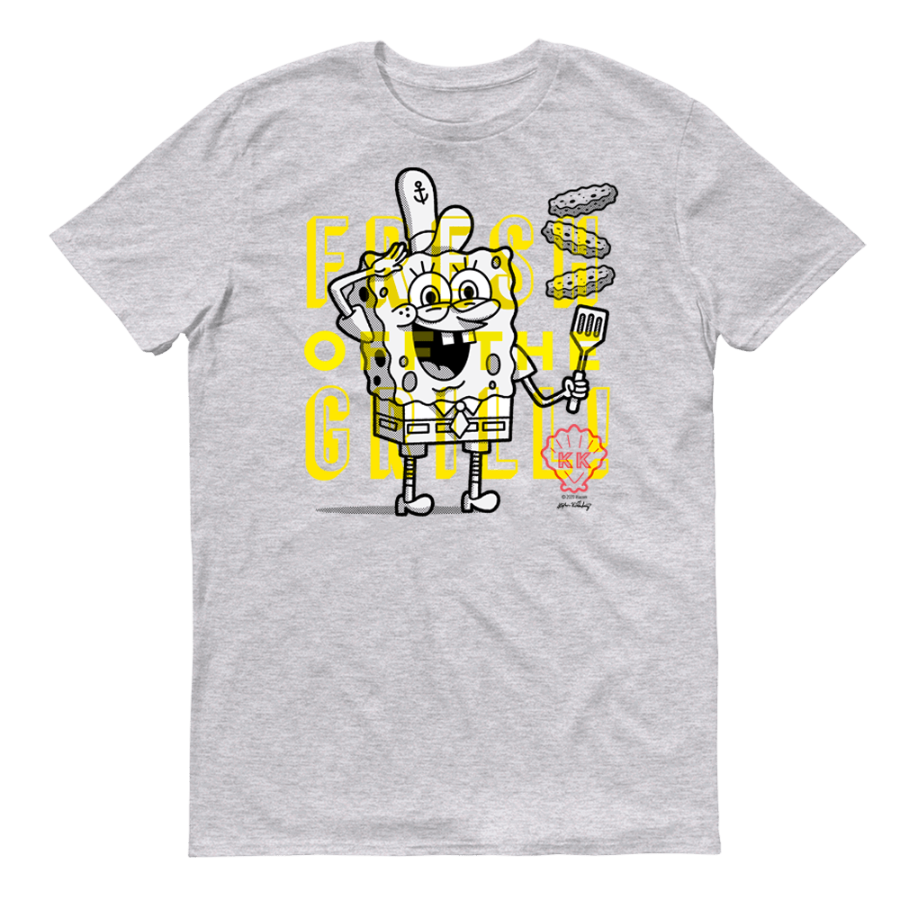 SpongeBob SquarePants The Krusty Krab SpongeBob Fresh Off the Grill Adult Short Sleeve T - Shirt - Paramount Shop