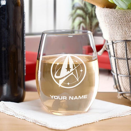 Star Trek: Discovery Starfleet Command Personalized Stemless Wine Glass - Paramount Shop