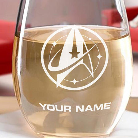 Star Trek: Discovery Starfleet Command Personalized Stemless Wine Glass - Paramount Shop