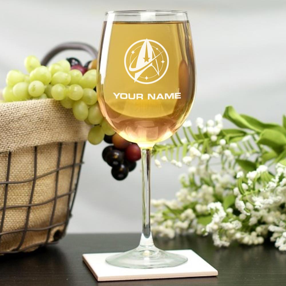 Star Trek: Discovery Starfleet Command Personalized Wine Glass - Paramount Shop