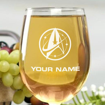 Star Trek: Discovery Starfleet Command Personalized Wine Glass - Paramount Shop