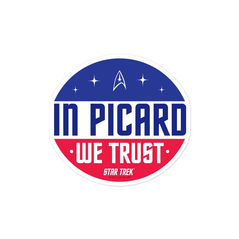 Star Trek In Picard We Trust Sticker - Paramount Shop