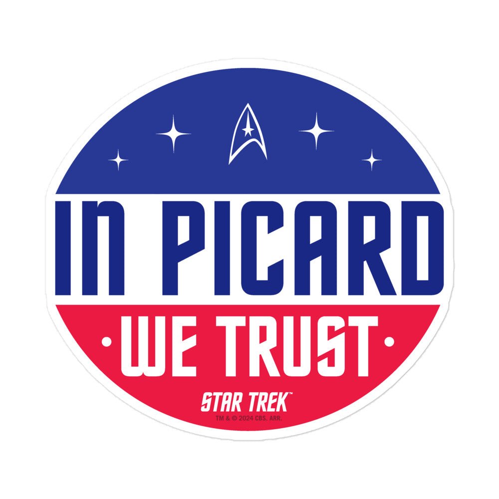 Star Trek In Picard We Trust Sticker - Paramount Shop