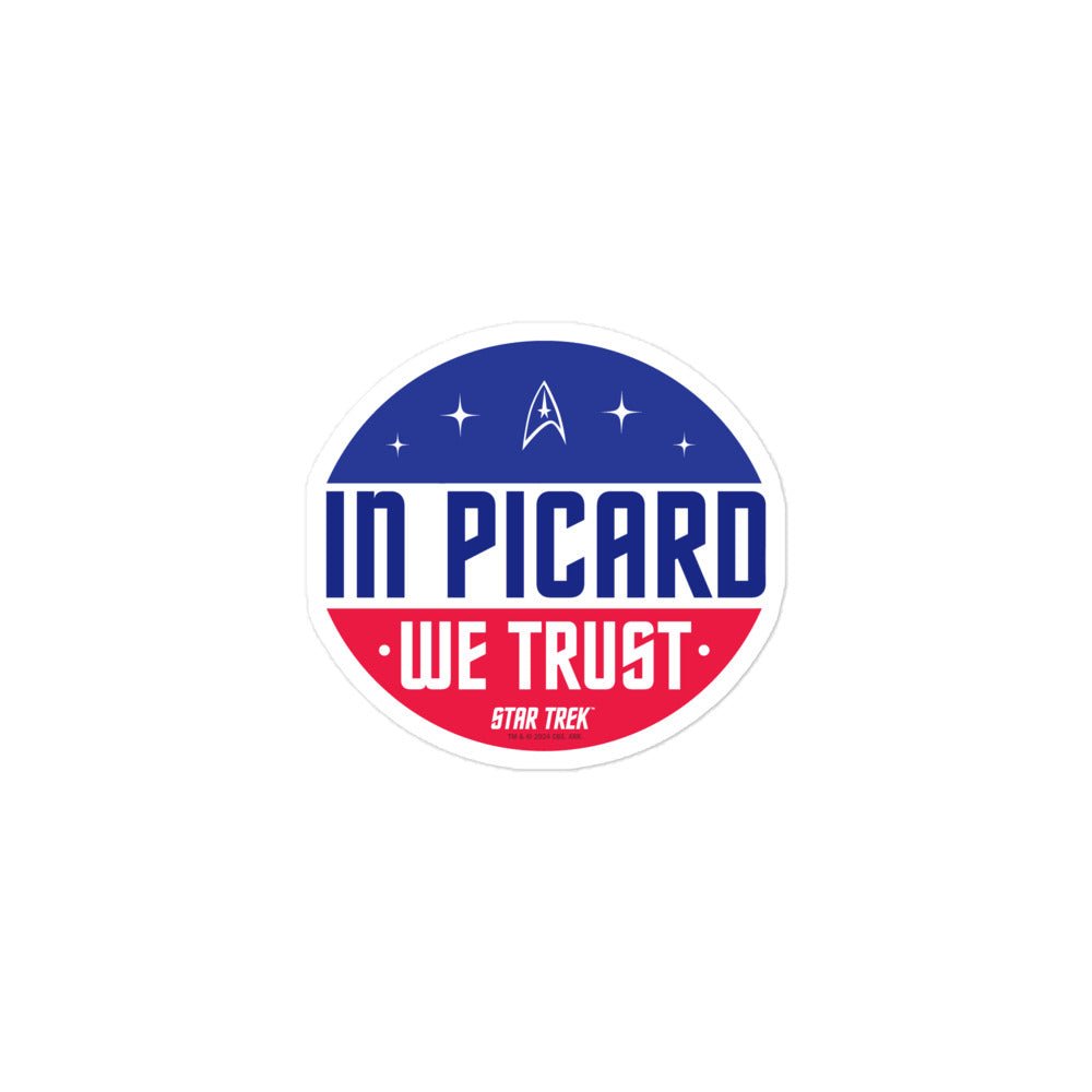 Star Trek In Picard We Trust Sticker - Paramount Shop