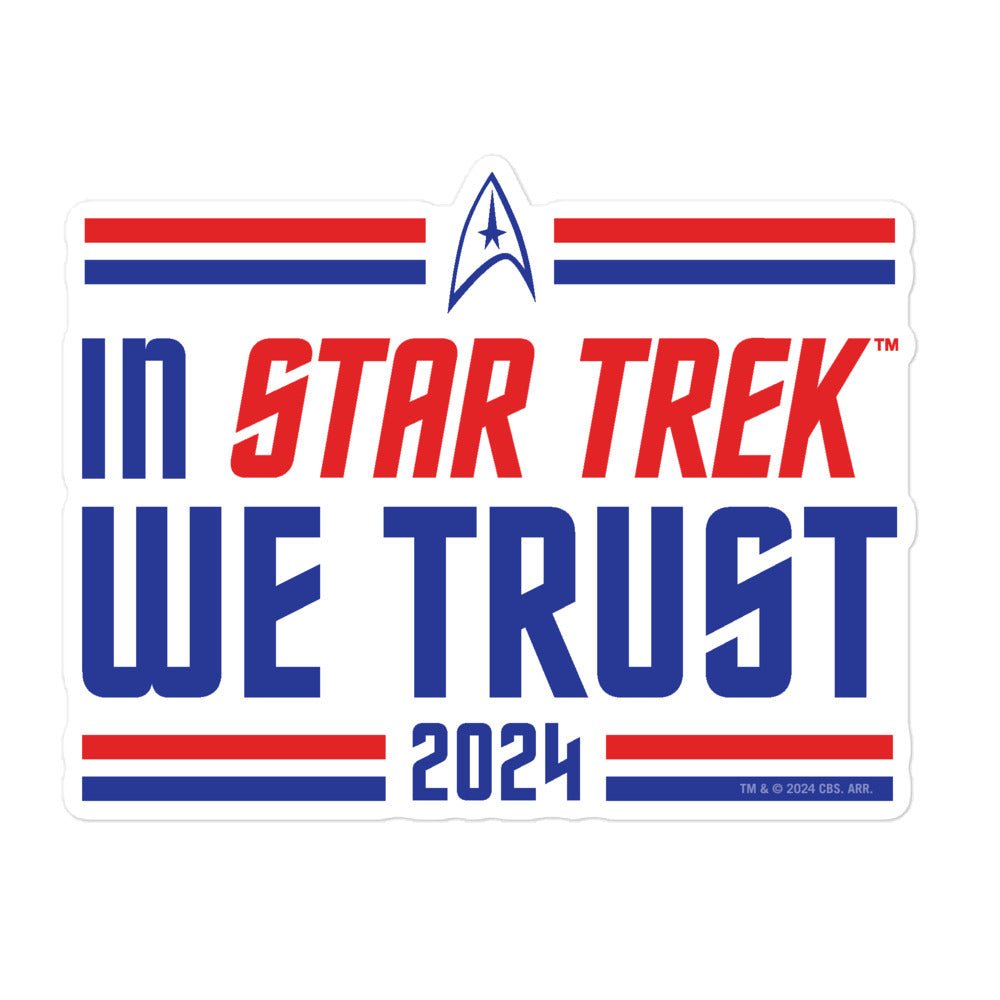 Star Trek In Star Trek We Trust Sticker - Paramount Shop