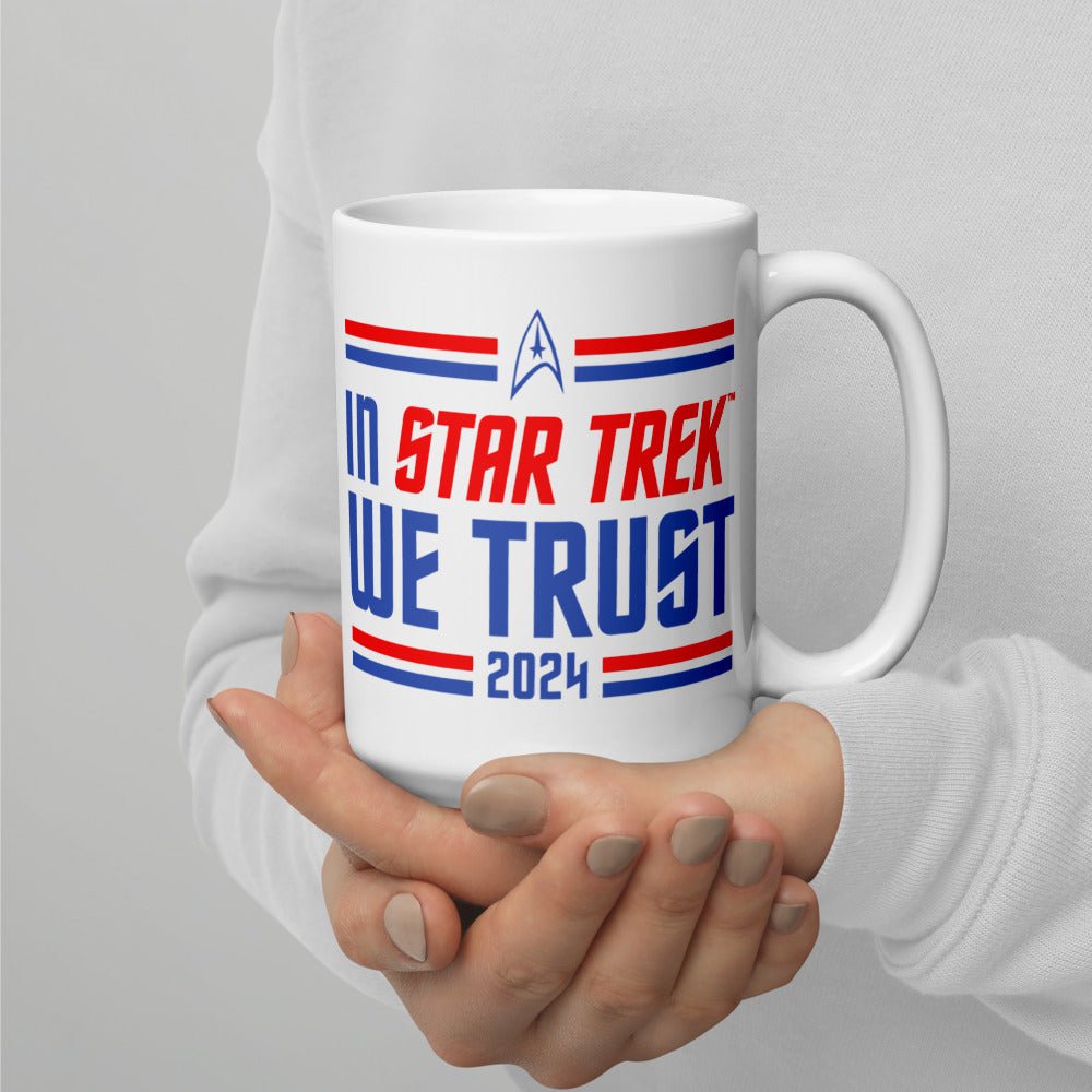 Star Trek In Star Trek We Trust White Mug - Paramount Shop