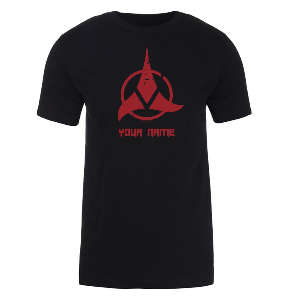 Star Trek Klingon Red Logo Personalized Adult Short Sleeve T - Shirt - Paramount Shop