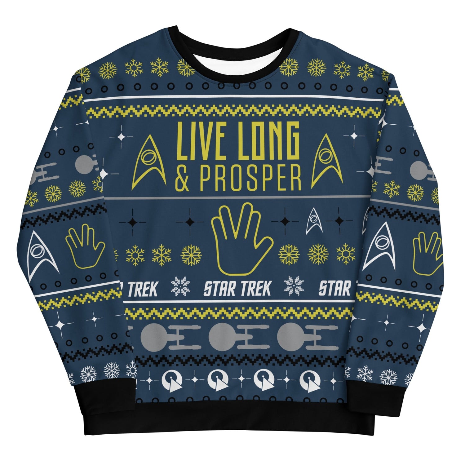 Star Trek Live Long & Prosper Holiday Crewneck Sweatshirt - Paramount Shop