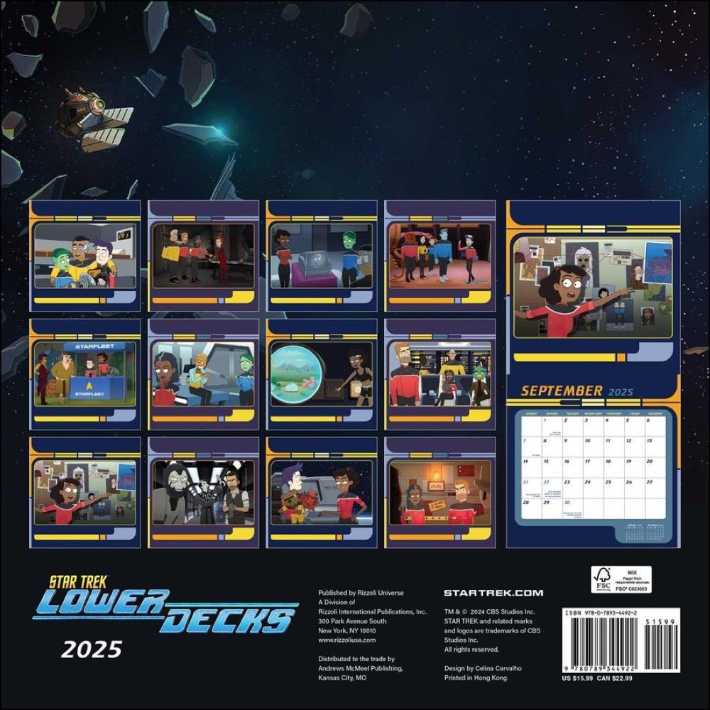 Star Trek: Lower Decks 2025 Wall Calendar - Paramount Shop