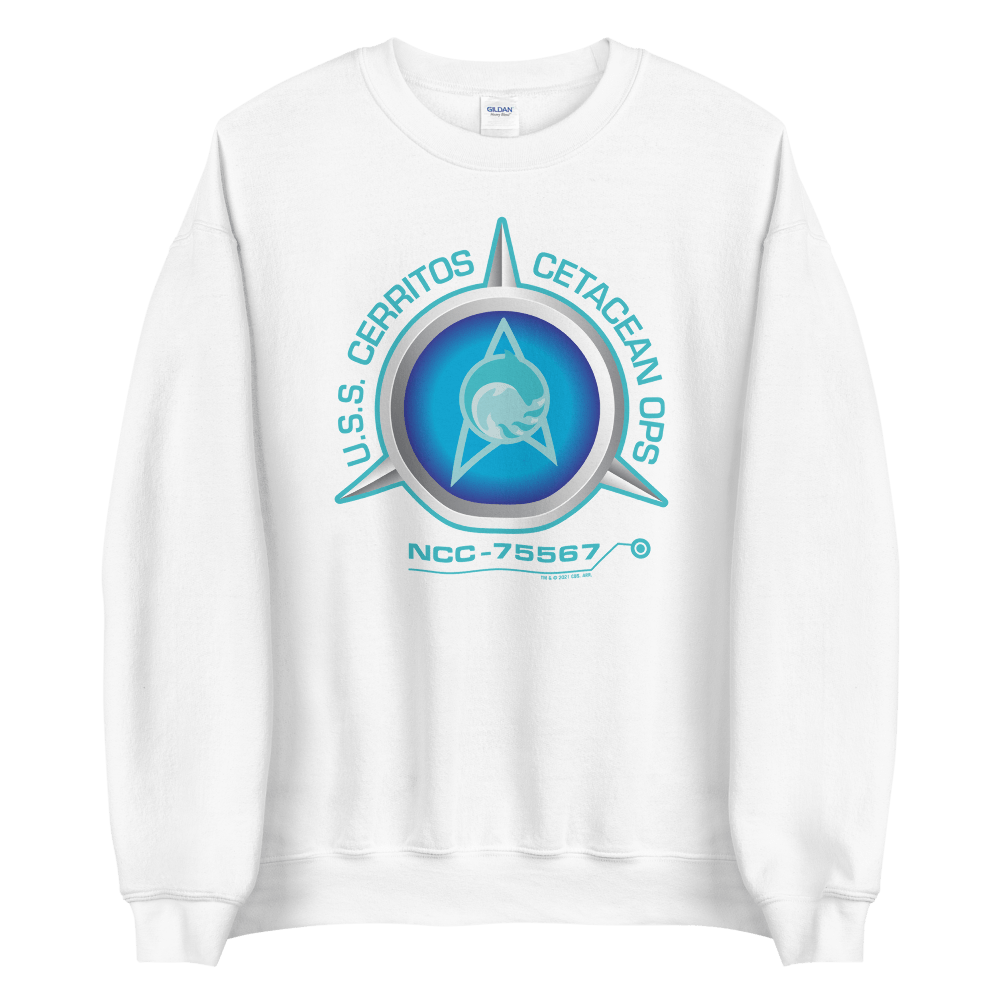 Star Trek: Lower Decks Cetacean Ops Delta Large Logo Fleece Crewneck Sweatshirt - Paramount Shop