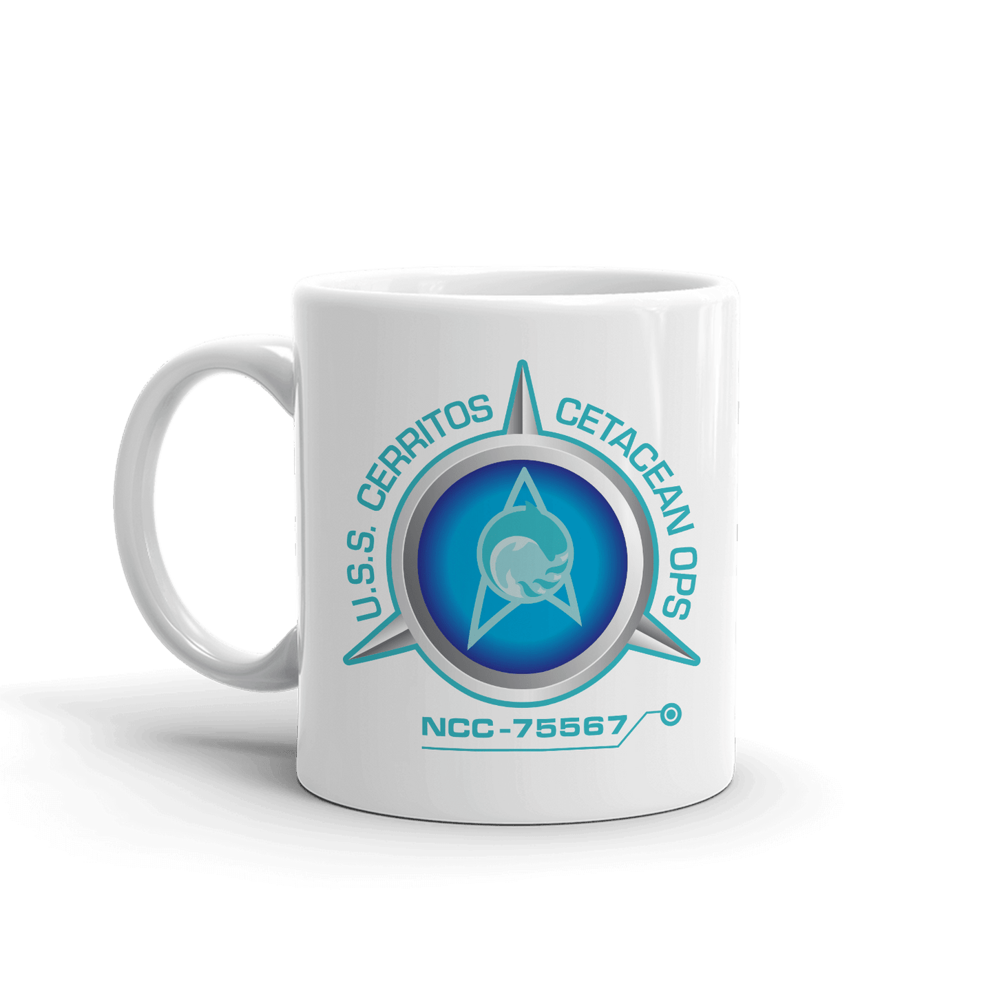 Star Trek: Lower Decks Cetacean Ops Delta Logo White Mug - Paramount Shop