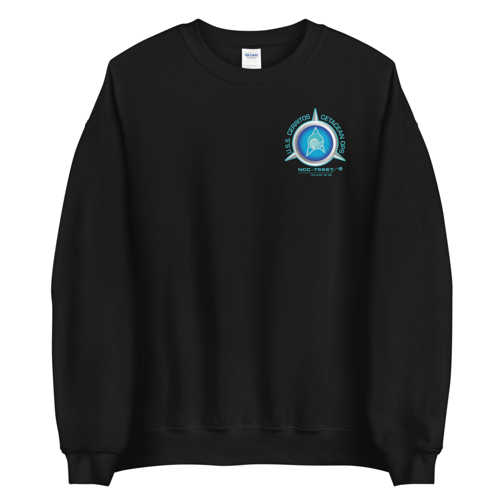 Star Trek: Lower Decks Cetacean Ops Delta Small Logo Fleece Crewneck Sweatshirt - Paramount Shop