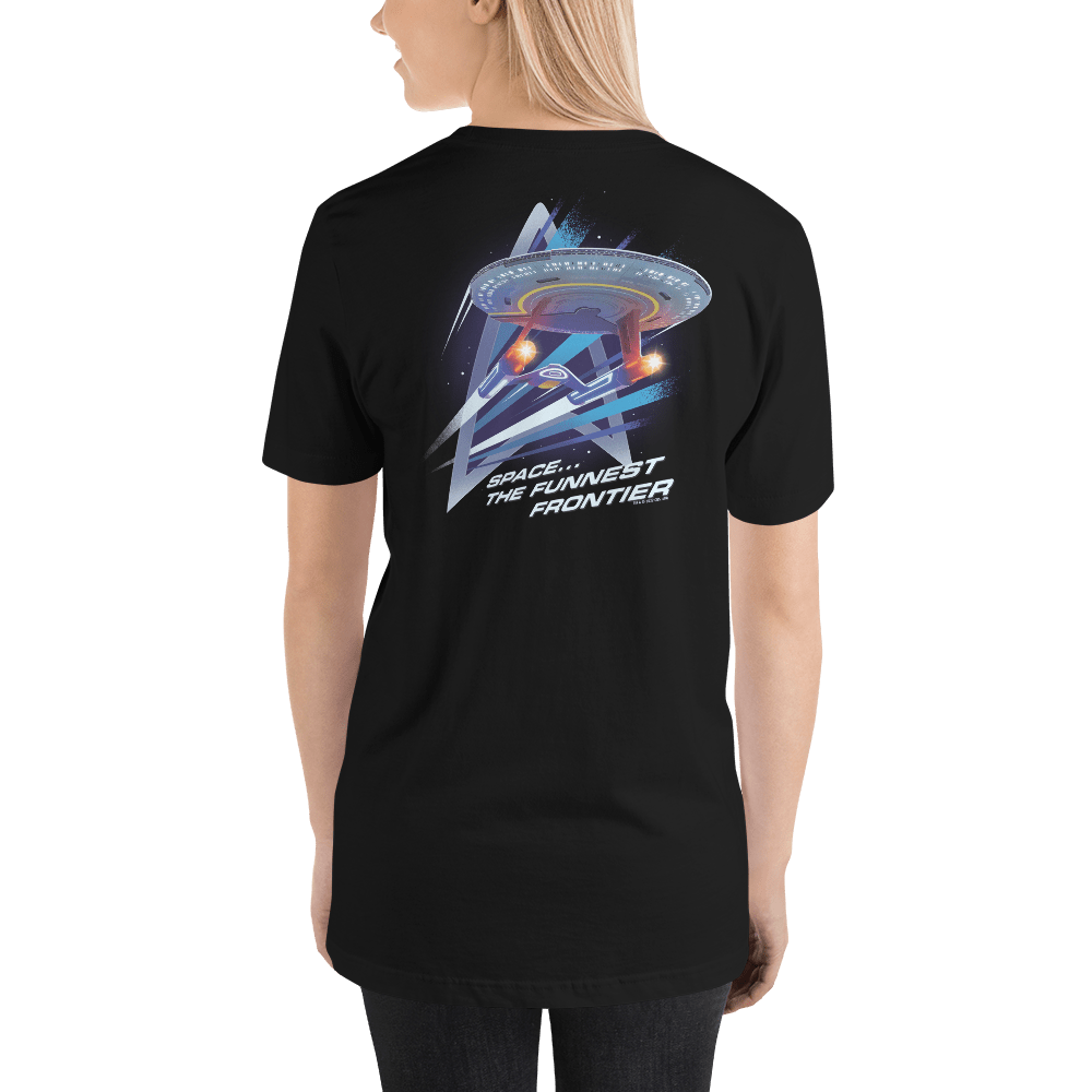 Star Trek: Lower Decks Space The Funnest Frontier Black Unisex Premium T - Shirt - Paramount Shop