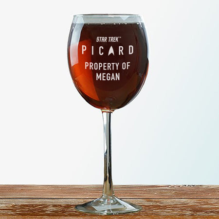 Star Trek: Picard Property Of Personalized Wine Glass - Paramount Shop