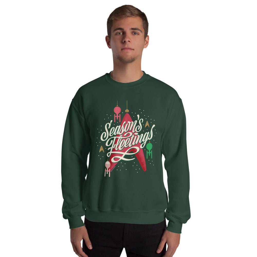 Star Trek Seasons Fleetings Holiday Fleece Crewneck - Paramount Shop