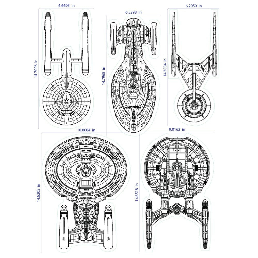 Star Trek: Ships Of The Line Wall Sticker Sheet - Paramount Shop