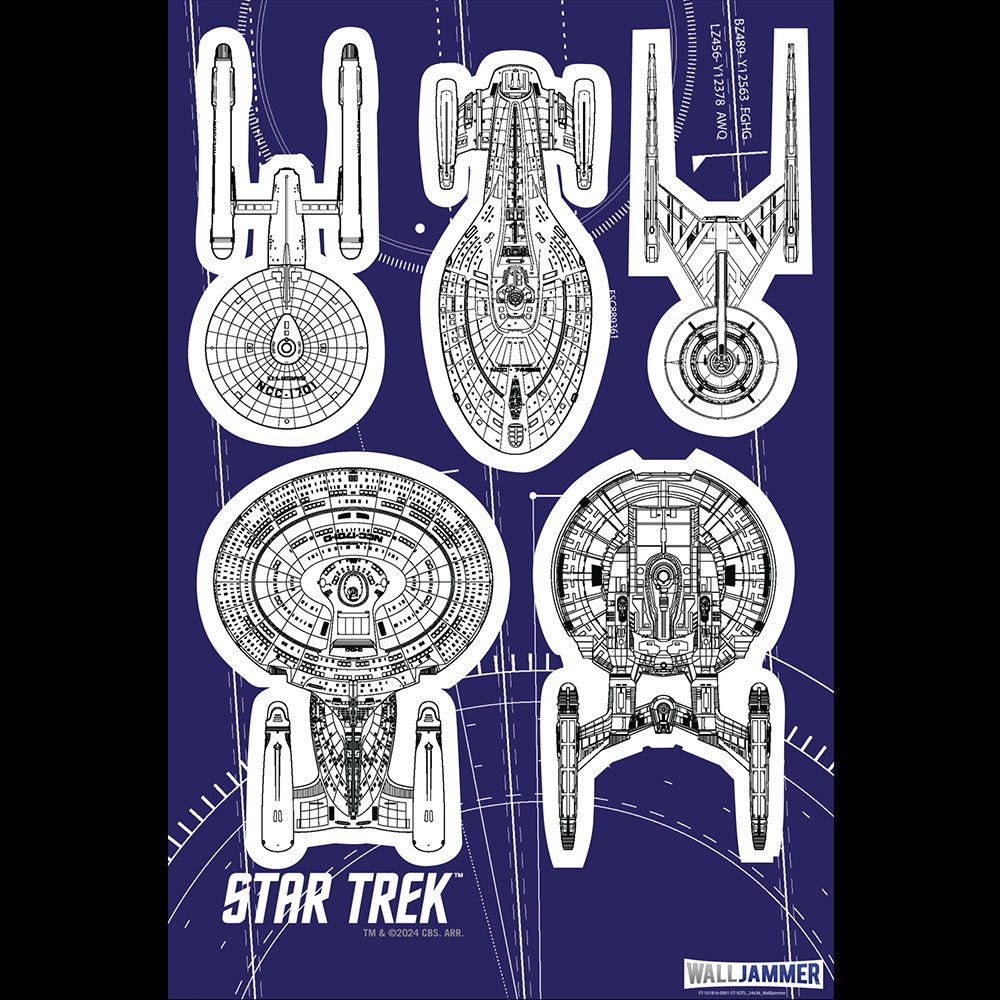 Star Trek: Ships Of The Line Wall Sticker Sheet - Paramount Shop