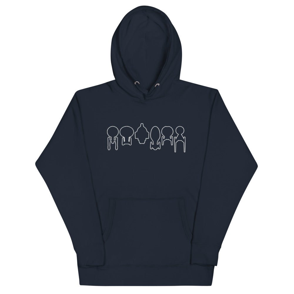 Star Trek Ships Outline Embroidered Hoodie - Paramount Shop