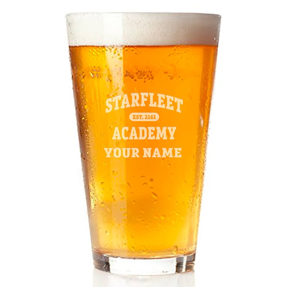 Star Trek Starfleet Academy Alumni Personalized Pint Glass - Paramount Shop