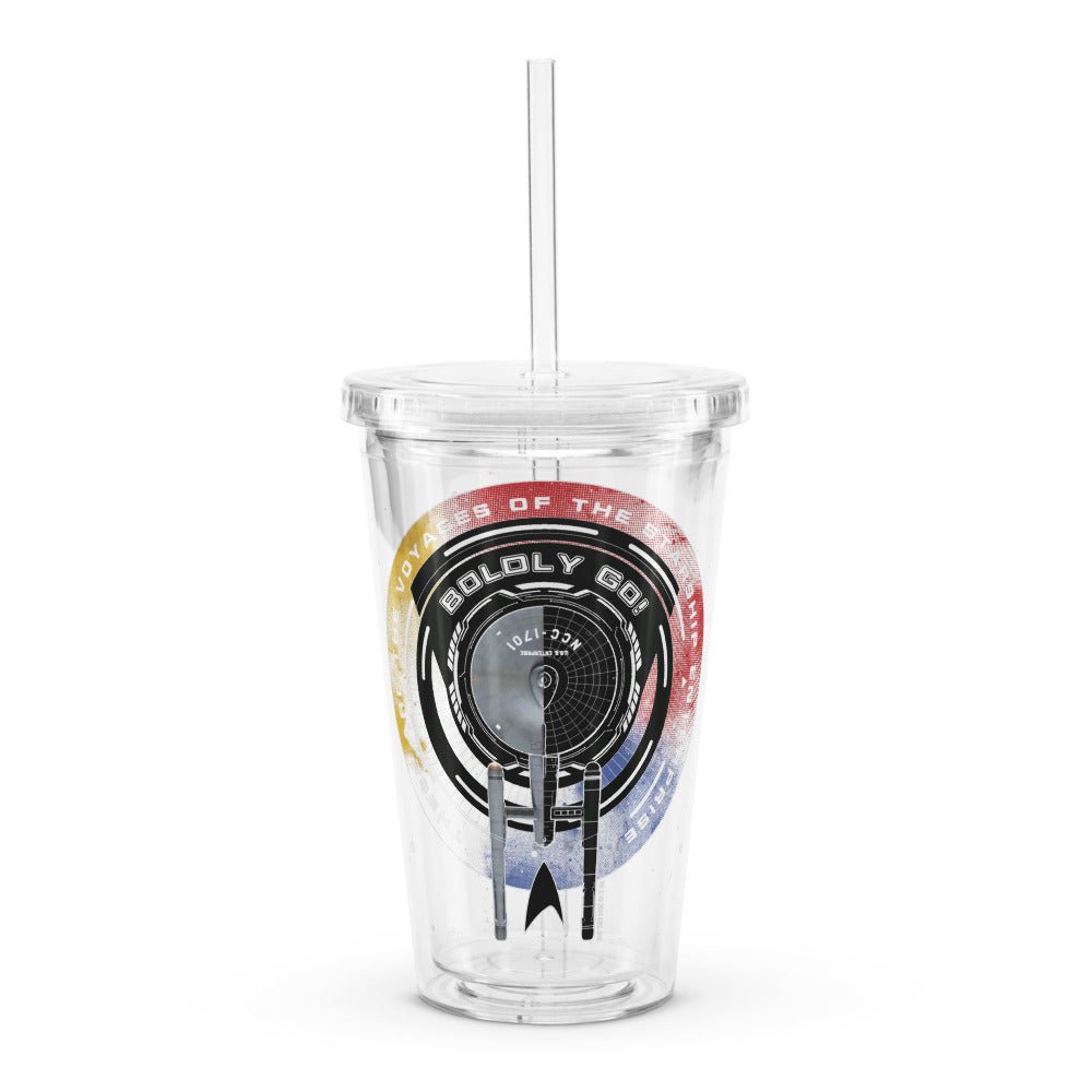 Star Trek: The Original Series Boldly Go Clear Tumbler - Paramount Shop