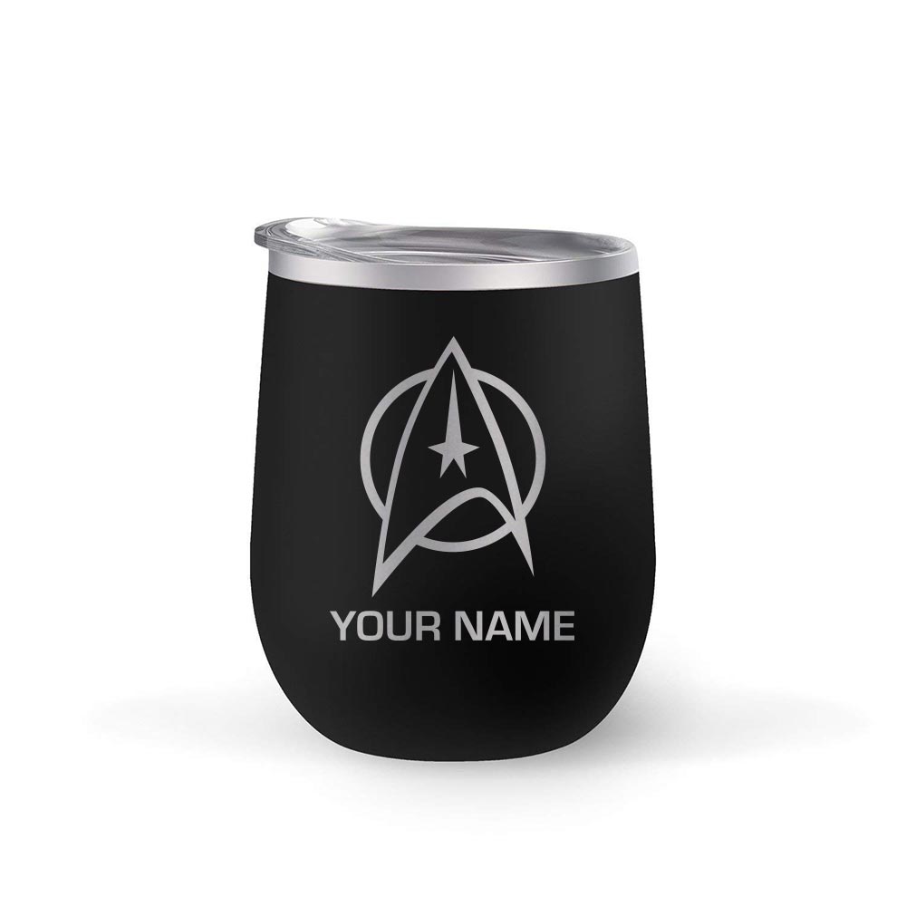 Star Trek: The Original Series Delta Personalized 12 oz Stainless Steel Wine Tumbler - Paramount Shop