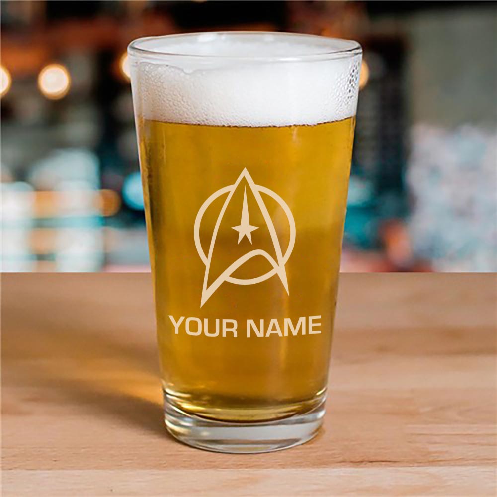 Star Trek: The Original Series Delta Personalized Laser Engraved Pint Glass - Paramount Shop