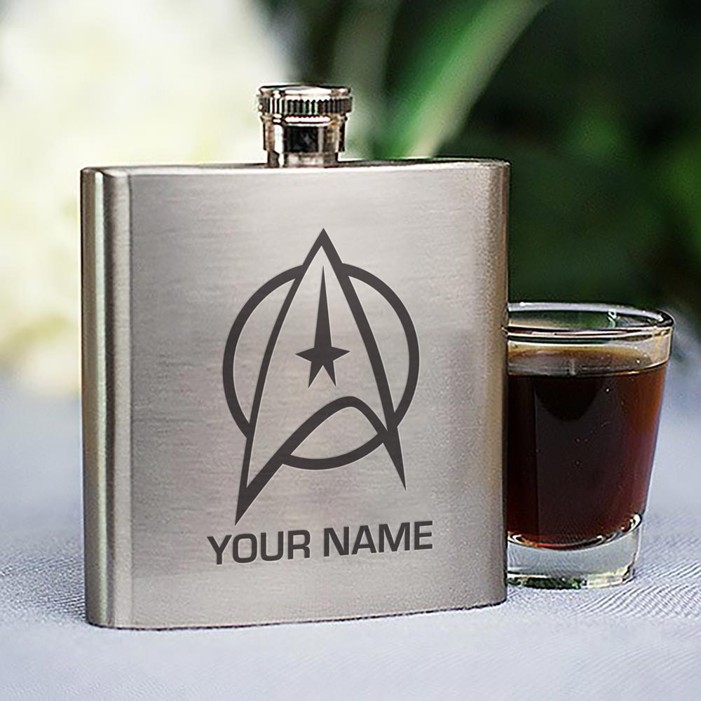 Star Trek: The Original Series Delta Personalized Stainless Steel Flask - Paramount Shop