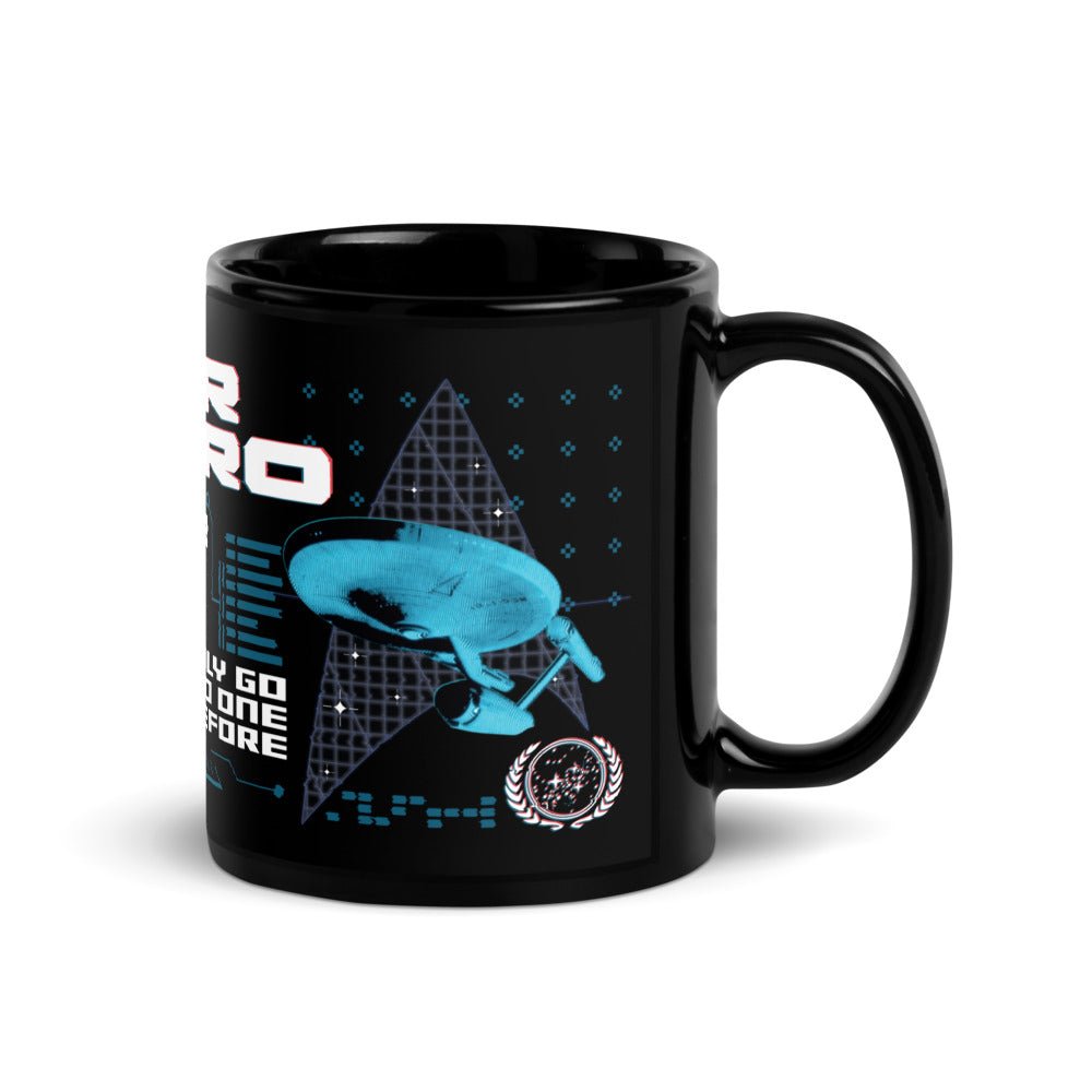 Star Trek: The Original Series Enterprise Semper Exploro Black Mug - Paramount Shop