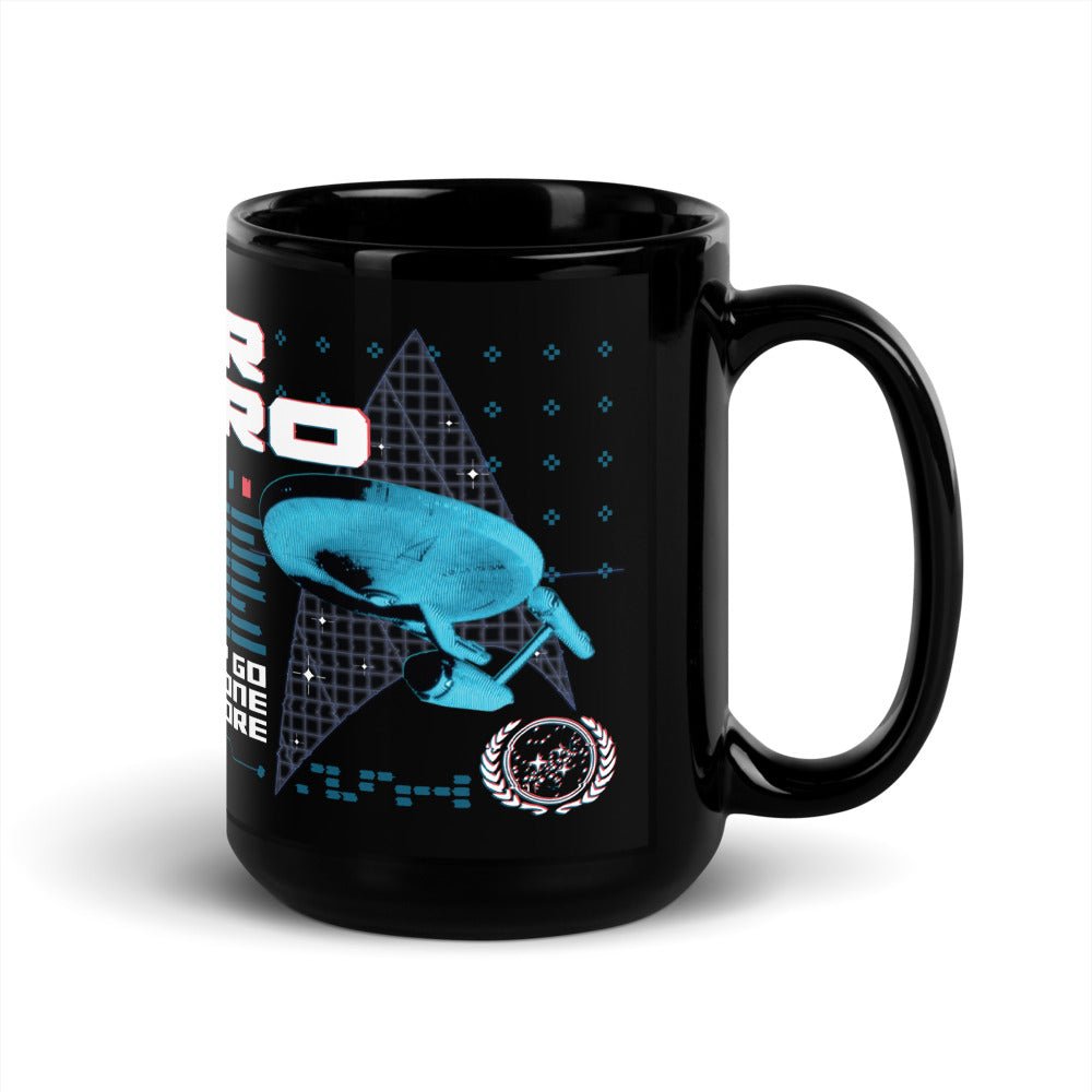 Star Trek: The Original Series Enterprise Semper Exploro Black Mug - Paramount Shop