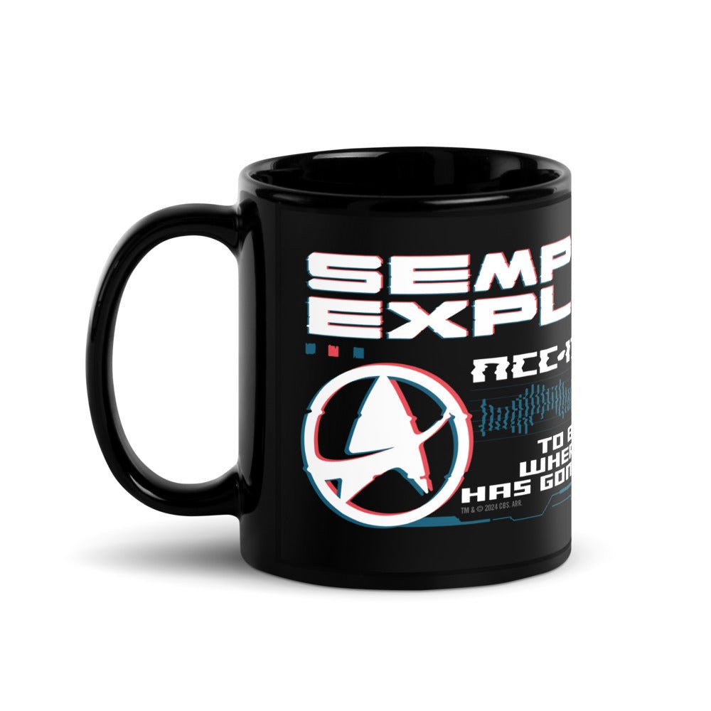 Star Trek: The Original Series Enterprise Semper Exploro Black Mug - Paramount Shop