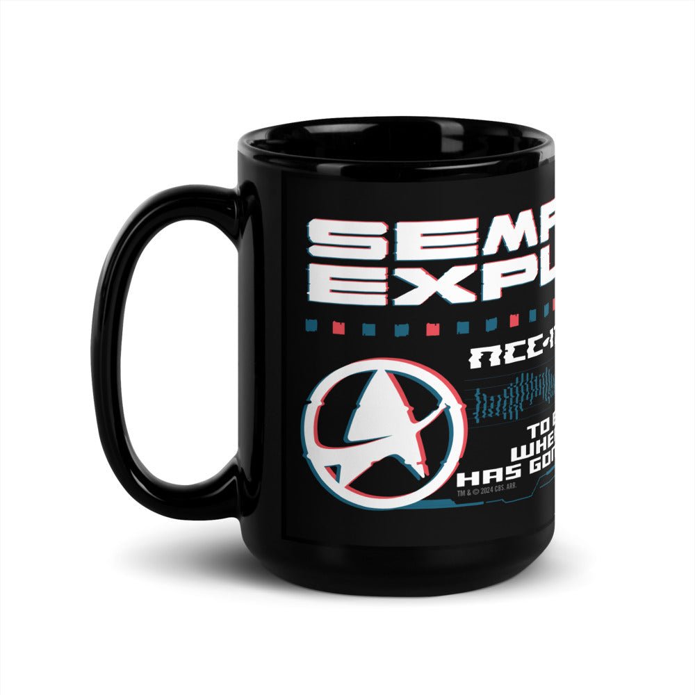 Star Trek: The Original Series Enterprise Semper Exploro Black Mug - Paramount Shop