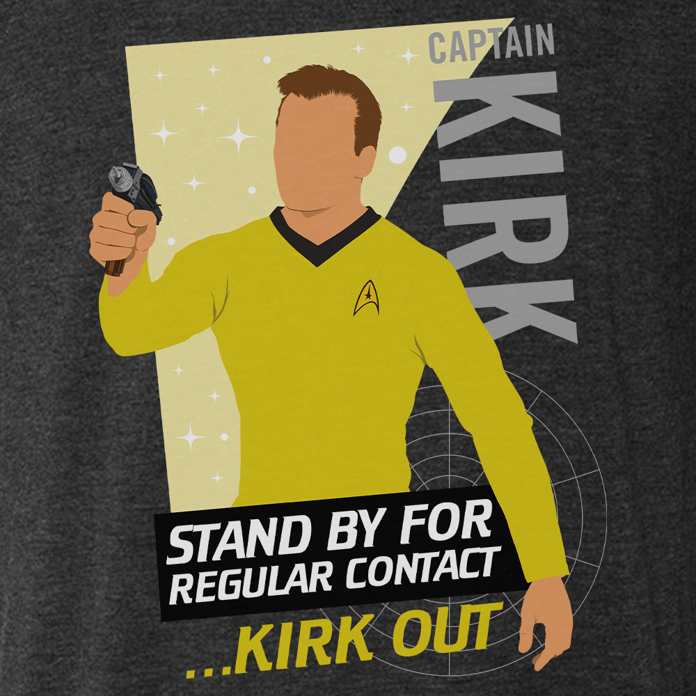 Star Trek: The Original Series Kirk Men's Tri - Blend T - Shirt - Paramount Shop