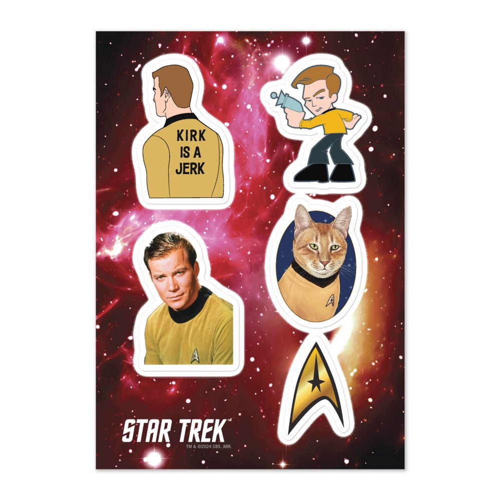 Star Trek: The Original Series Kirk Sticker Sheet - Paramount Shop