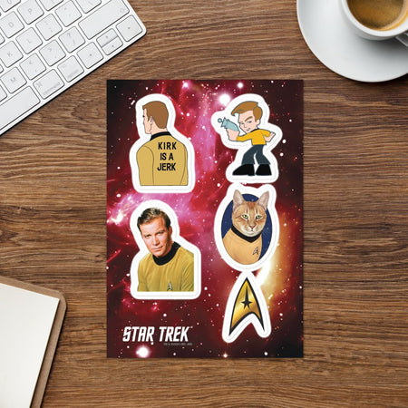 Star Trek: The Original Series Kirk Sticker Sheet - Paramount Shop