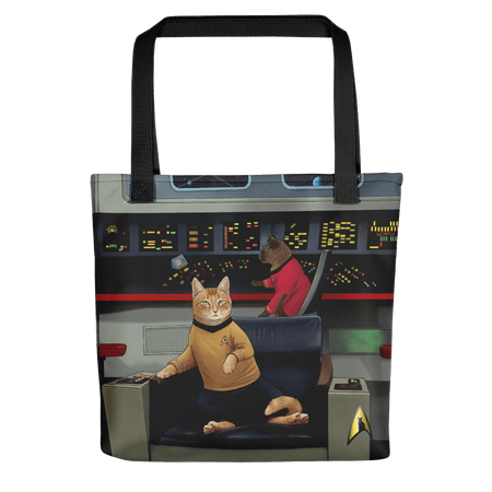 Star Trek: The Original Series Kirk's Chair Cat Premium Tote Bag - Paramount Shop