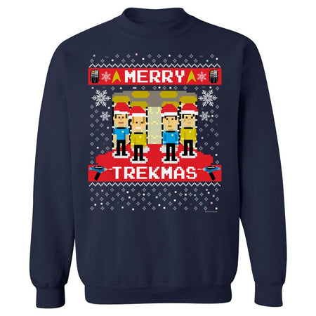 Star Trek: The Original Series Merry Trekmas Fleece Crewneck Sweatshirt - Paramount Shop