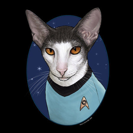 Star Trek: The Original Series Spock Cat Portrait Adult Short Sleeve T - Shirt - Paramount Shop