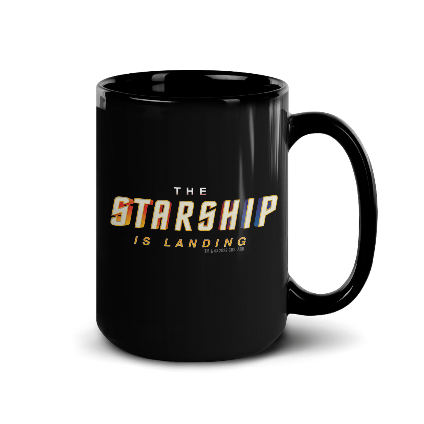 Star Trek The Starship Is Landing Black Mug - Paramount Shop
