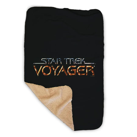 Star Trek: Voyager Logo Sherpa Blanket - Paramount Shop