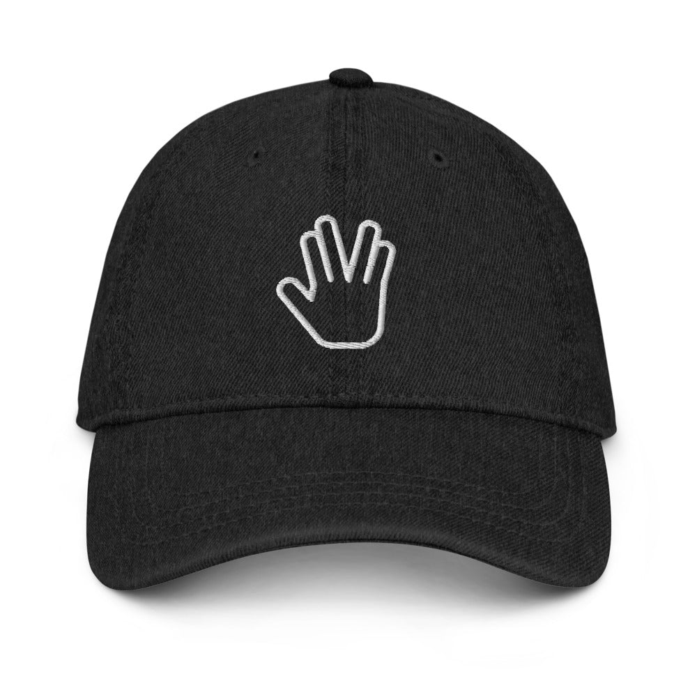 Star Trek Vulcan Salute Embroidered Denim Hat - Paramount Shop