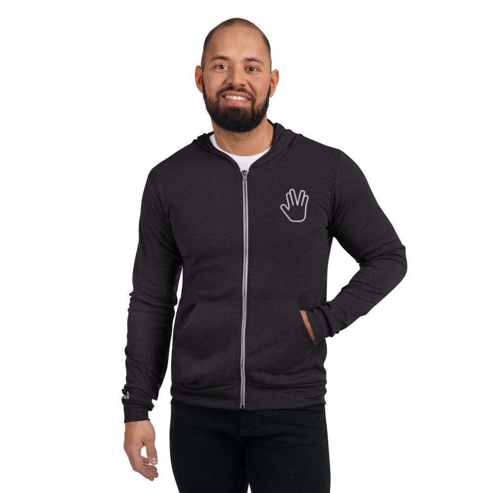 Star Trek Vulcan Salute Zip up Embroidered Hoodie - Paramount Shop