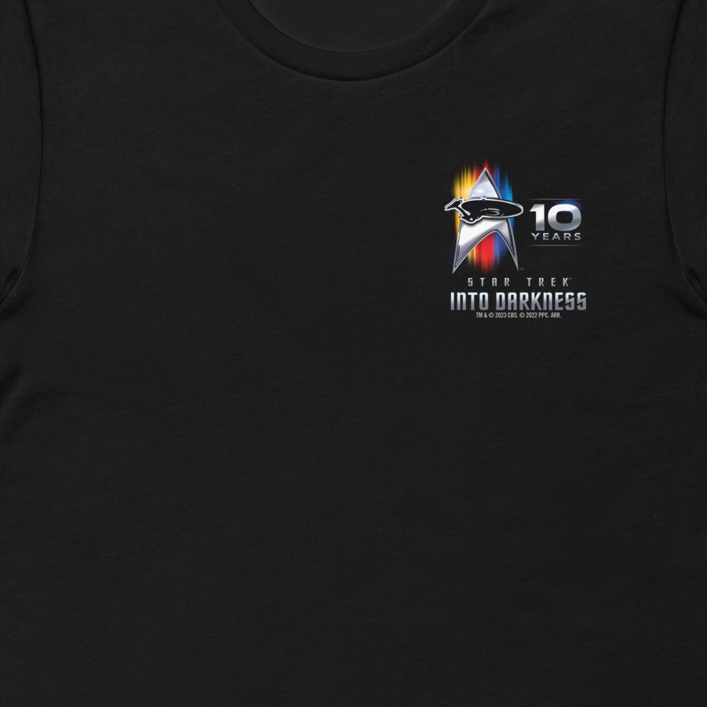 Star Trek XII: Into Darkness 10th Anniversary Left Chest Adult Short Sleeve T - Shirt - Paramount Shop